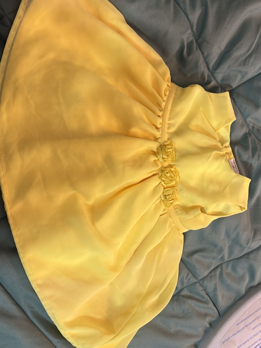 Carter's Sunny Yellow Baby Dress with Rosette Detail